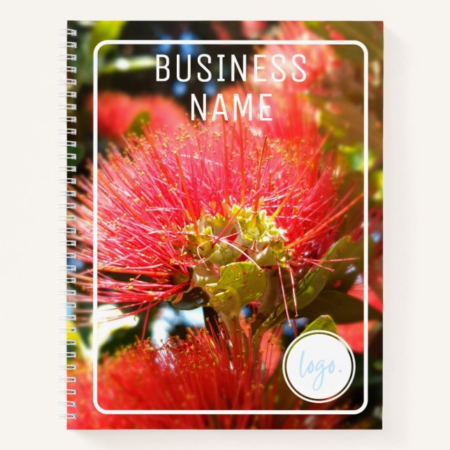 CUADERNO LOGO DE NEGOCIOS VERANO POHUTUKAWA FLORES NATURALE (Anverso)