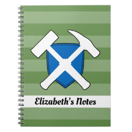 Cuaderno Logo de Rock Hammer y Bandera Escocesa del Geólogo