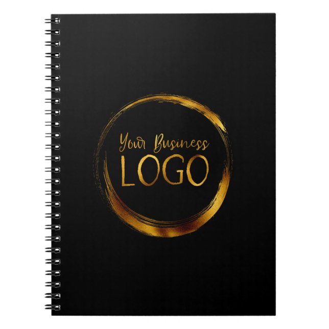 Cuaderno Logo de Round Business en promoción en negro (Frente)