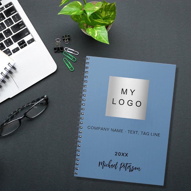 Cuaderno Logo de script de nombre azul (Subido por el creador)