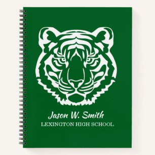 Cuaderno Logo de Tigres Verdes Mascota Escolar