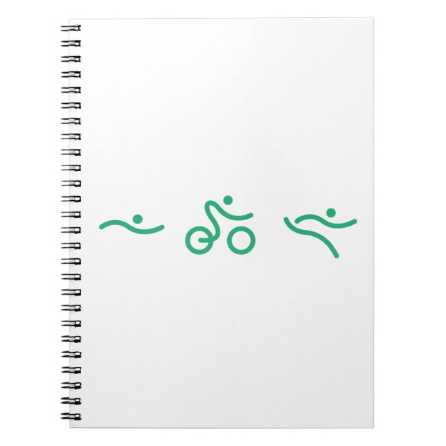 Cuaderno Logo de Triathlon Green (Frente)