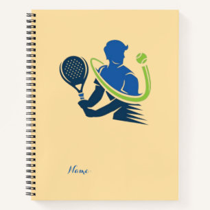 Cuaderno Logo del Club de Tenis - Acción dinámica, estilo d
