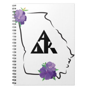Cuaderno Logo del triángulo negro del Delta del Alfa de Ge
