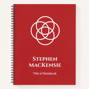 Cuaderno Logo Elegante de Círculos Rojos