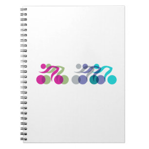 Cuaderno Logo genial de los ciclistas