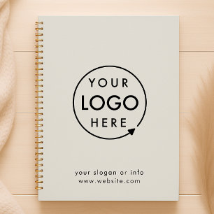 Cuaderno Logo gris   Empresa moderna Minimalista