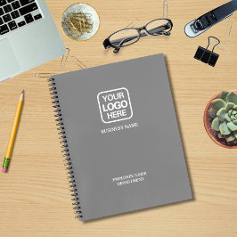 Cuaderno Logo Gris Moderno Profesional para empresas