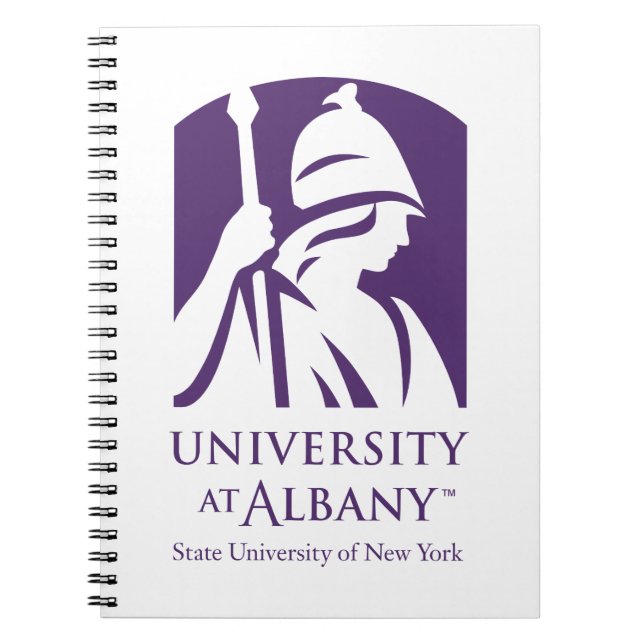 Cuaderno Logo icónico de la Universidad de Albany (Frente)