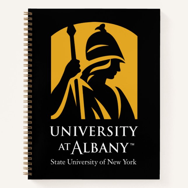 Cuaderno Logo icónico de la Universidad de Albany (Anverso)