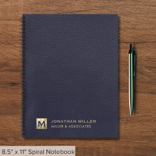 Cuaderno Logo inicial de Blue Professional Luxury