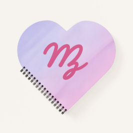 Cuaderno Logo on desert sunset watercolour heart notebook