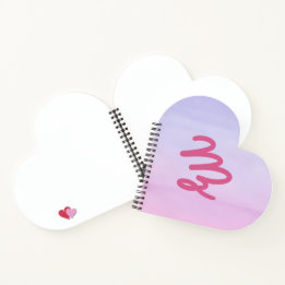 Cuaderno Logo on desert sunset watercolour heart notebook