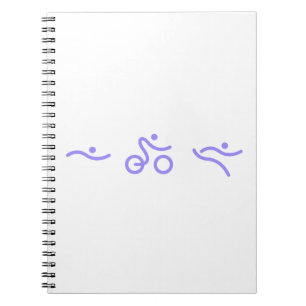 Cuaderno Logo púrpura de la luz de triatlón