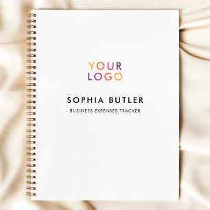 Cuaderno Logotipo comercial Blanco Minimalista