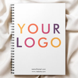 Cuaderno Logotipo comercial Blanco Minimalista