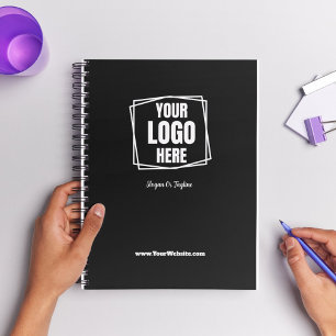 Cuaderno Logotipo comercial de marca simple - Negro promoci