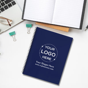 Cuaderno Logotipo comercial de Navy Blue Personalizado