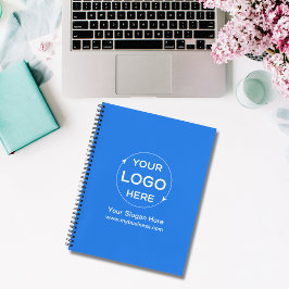 Cuaderno Logotipo comercial de Personalizado azul