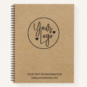 Cuaderno Logotipo comercial Kraft para pequeñas empresas