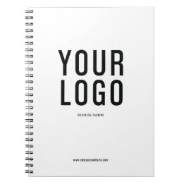 Cuaderno Logotipo comercial moderno Promoción blanca