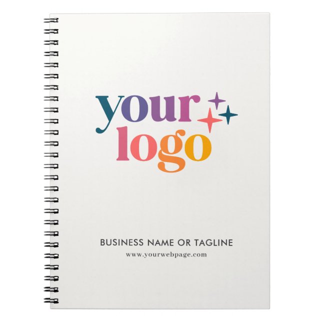 Cuaderno Logotipo comercial Off White Personalizado Text (Frente)