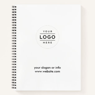 Cuaderno Logotipo comercial personalizado Blanco
