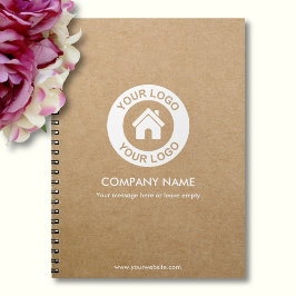 Cuaderno Logotipo comercial personalizado y estilo Kraft de