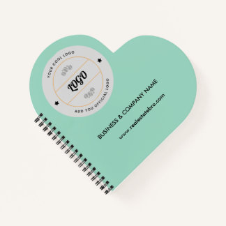 Cuaderno Logotipo Comercial Redondo Simple & Texto Personal