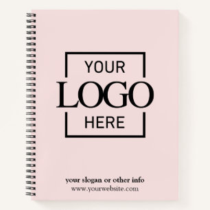 Cuaderno Logotipo Corporativo Rosa de la Empresa Promociona