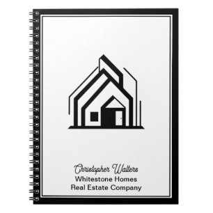 Cuaderno Logotipo de agente inmobiliario personalizado para