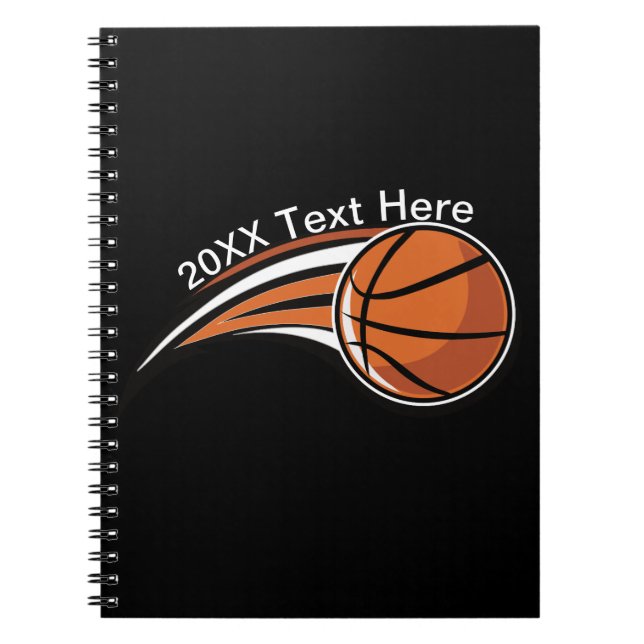 Cuaderno Logotipo de baloncesto personalizado (Frente)