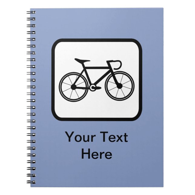 Cuaderno Logotipo de ciclismo de personalizable (Frente)