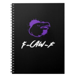 Cuaderno Logotipo de Cuervo Divertido F-Caw-F – Caws ¡Por A