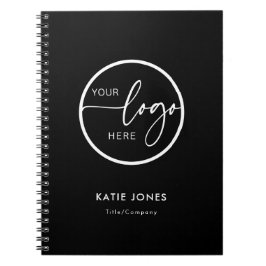 Cuaderno Logotipo de empresa personalizado negro