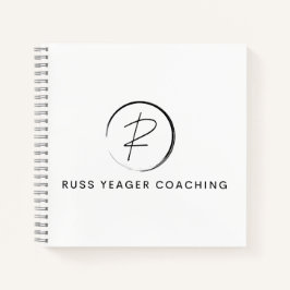 Cuaderno Logotipo de firma de coaching de Russ Yeager