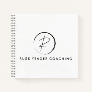 Cuaderno Logotipo de firma de coaching de Russ Yeager