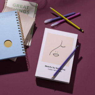Cuaderno Logotipo de la cara de belleza de mujer abstracta 