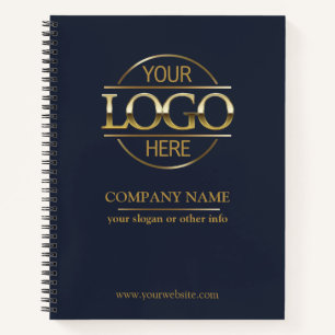 Cuaderno Logotipo de la empresa comercial Promoción azul