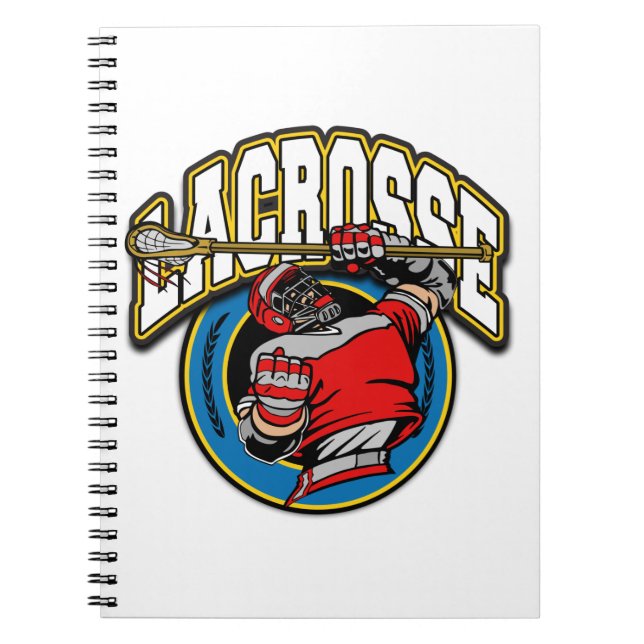 Cuaderno Logotipo de LaCrosse de los hombres (Frente)