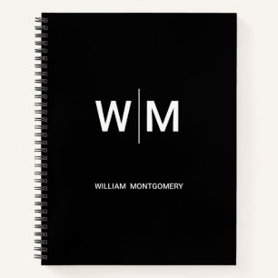 Cuaderno Logotipo de marca negra   Empresa