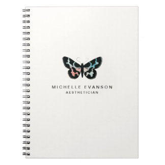 Cuaderno Logotipo de mariposa acuática minimalista