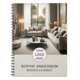 Cuaderno Logotipo de Negocio de Diseñador de Interiores Fot