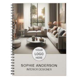 Cuaderno Logotipo de Negocio de Diseñador de Interiores Fot