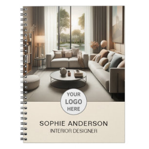 Cuaderno Logotipo de Negocio de Diseñador de Interiores Fot