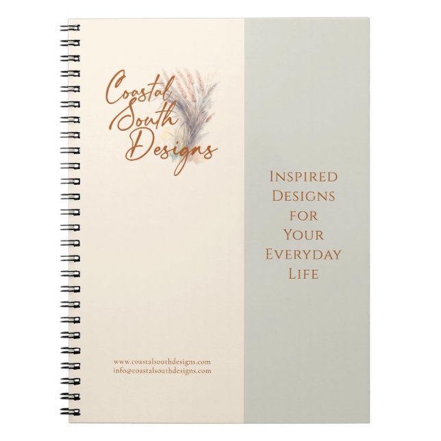 Cuaderno Logotipo de negocio de la empresa personalizado Ve (Frente)