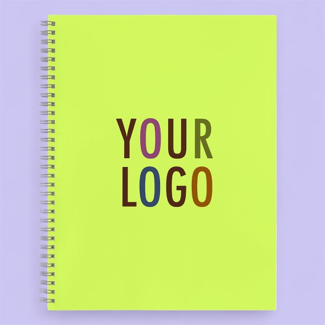 Cuaderno Logotipo de negocio de portátiles espirales para p (MISOOK Lime Green Spiral Notebook with Logo)