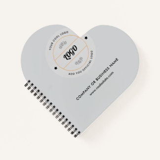 Cuaderno Logotipo de negocio redondo simple y texto persona