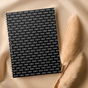 Cuaderno Logotipo de negocios blanco personalizado sobre el