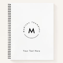 Logotipo de nombre personal monocromático moderno